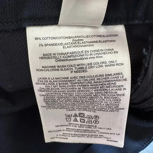 Brooks Brothers Natalie Fit size 2 navy cotton spandex pants with side zipper - Picture 6 of 6